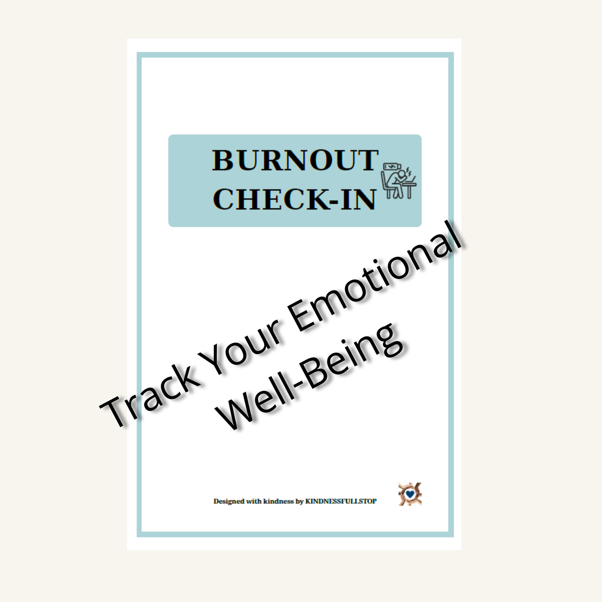 Caregiver Burnout Check-In Printable | Stress & Wellness Tracker