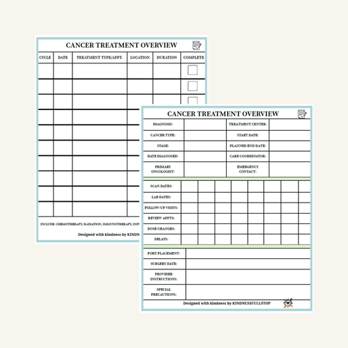 Cancer Treatment Tracker | Oncology Appointment Log