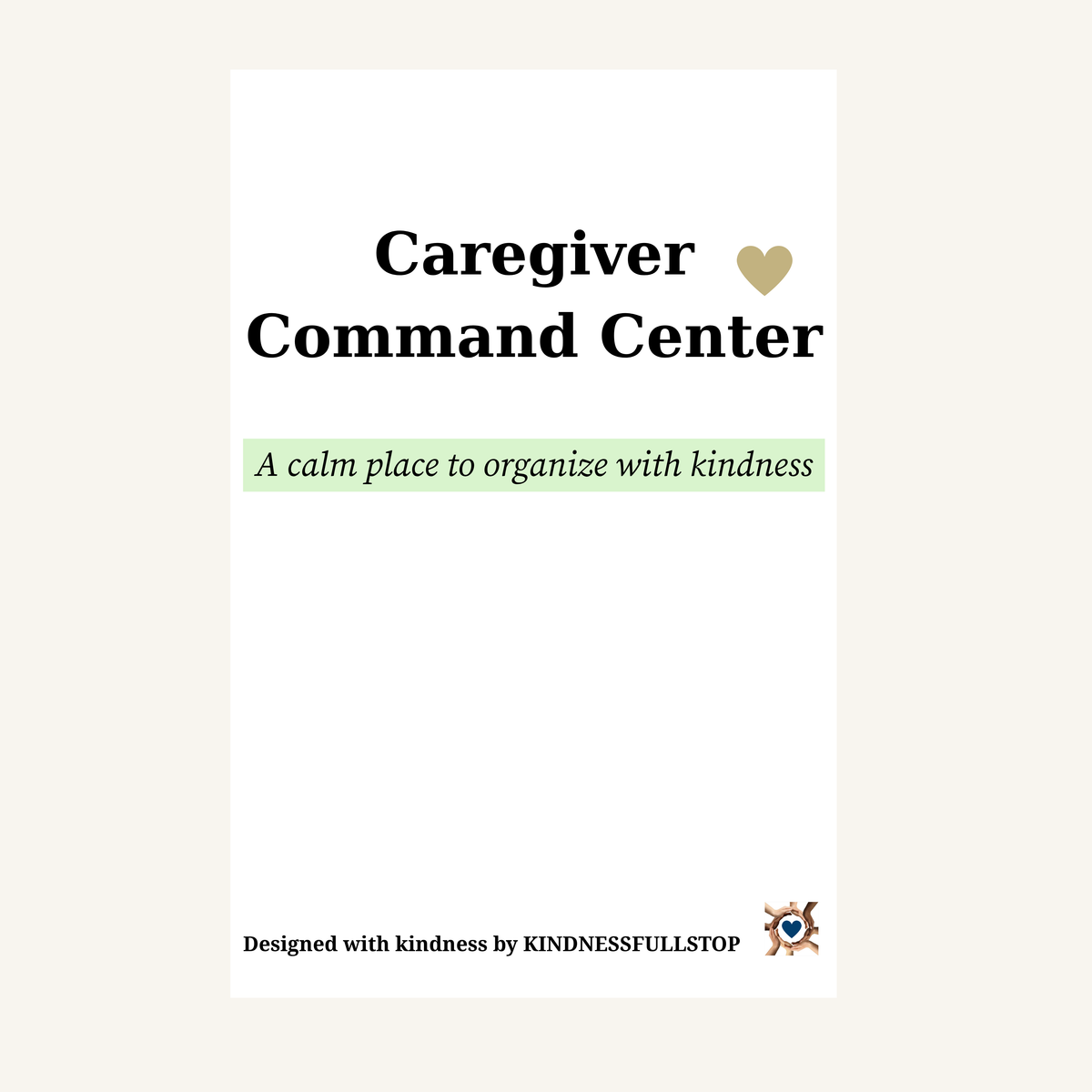 Caregiver Command Center | Printable Caregiver Binder