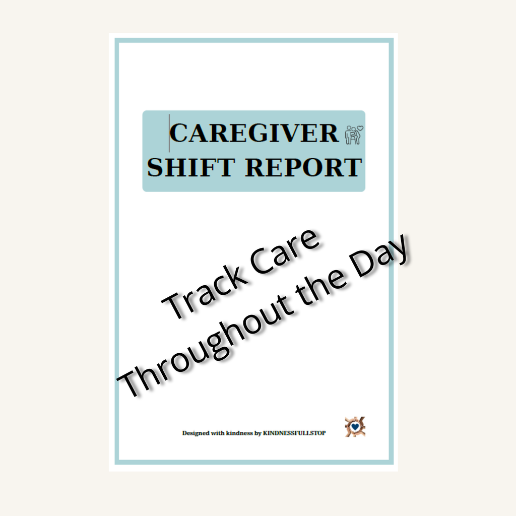 Caregiver Shift Report Printable | Care Handover & Communication Log
