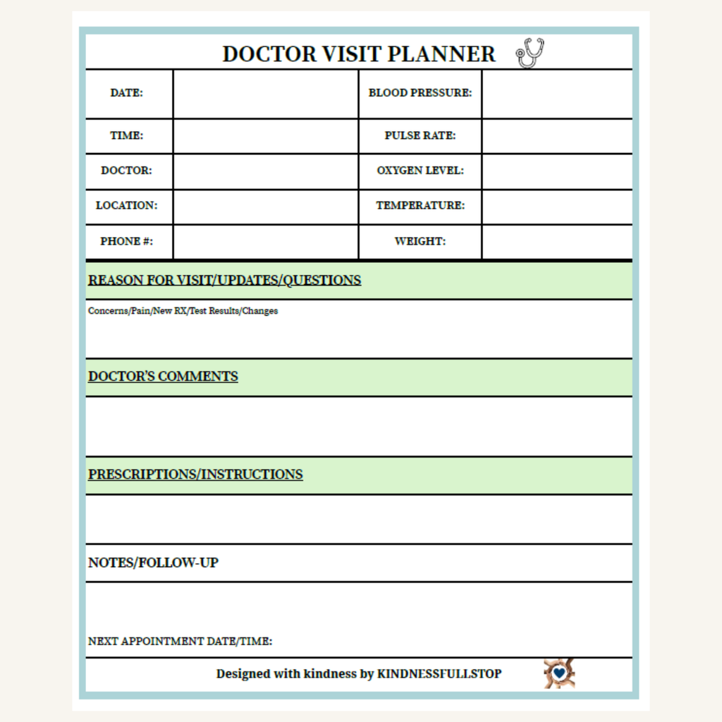 Doctor Visit Planner | Appointment Notes & Questions