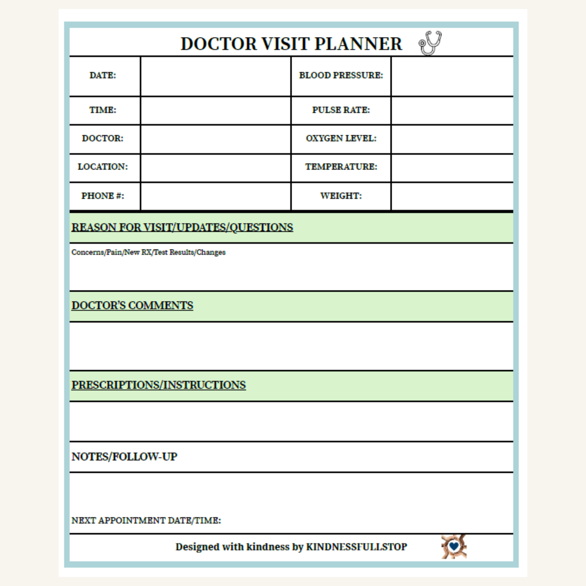Doctor Visit Planner | Appointment Notes & Questions