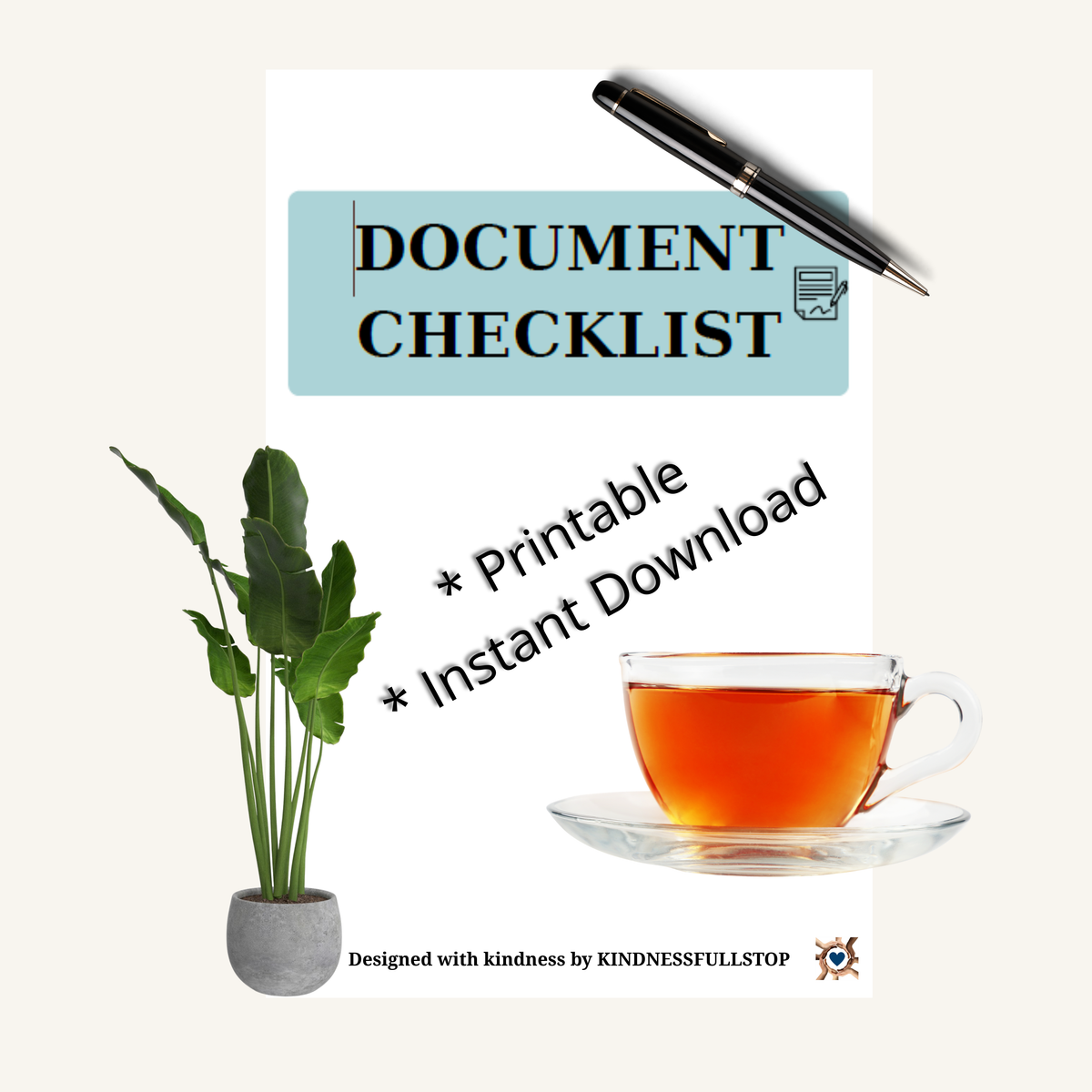 Caregiver Document Checklist Printable | Important Documents Organizer