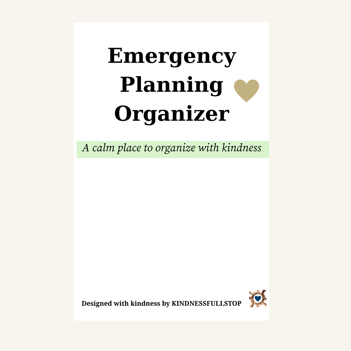 Emergency Planning Organizer | Important Information & Contacts