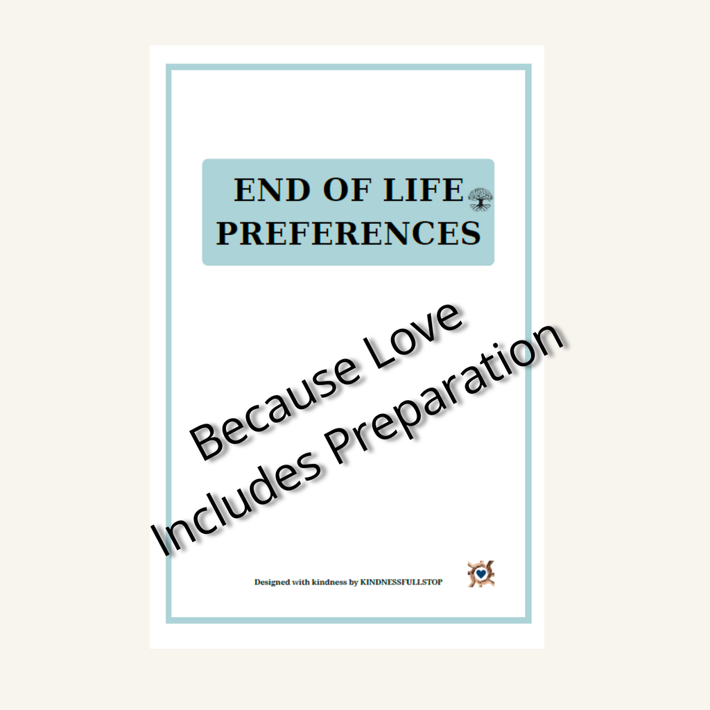 End of Life Preferences Template | Final Wishes & Planning Worksheet