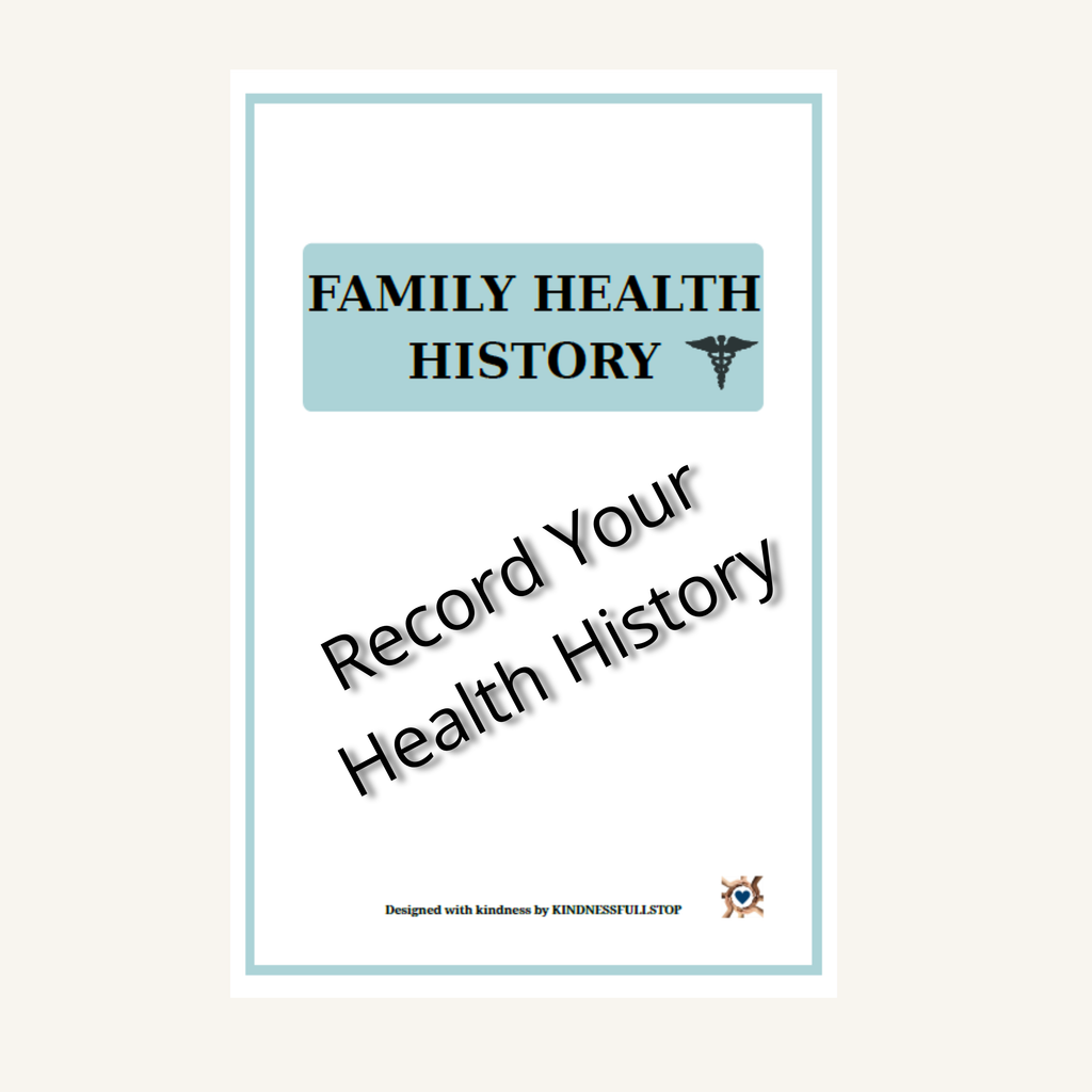 Family Health History Printable | Medical History Tracker | Chronic Illness & Conditions Log | Caregiver Organizer PDF