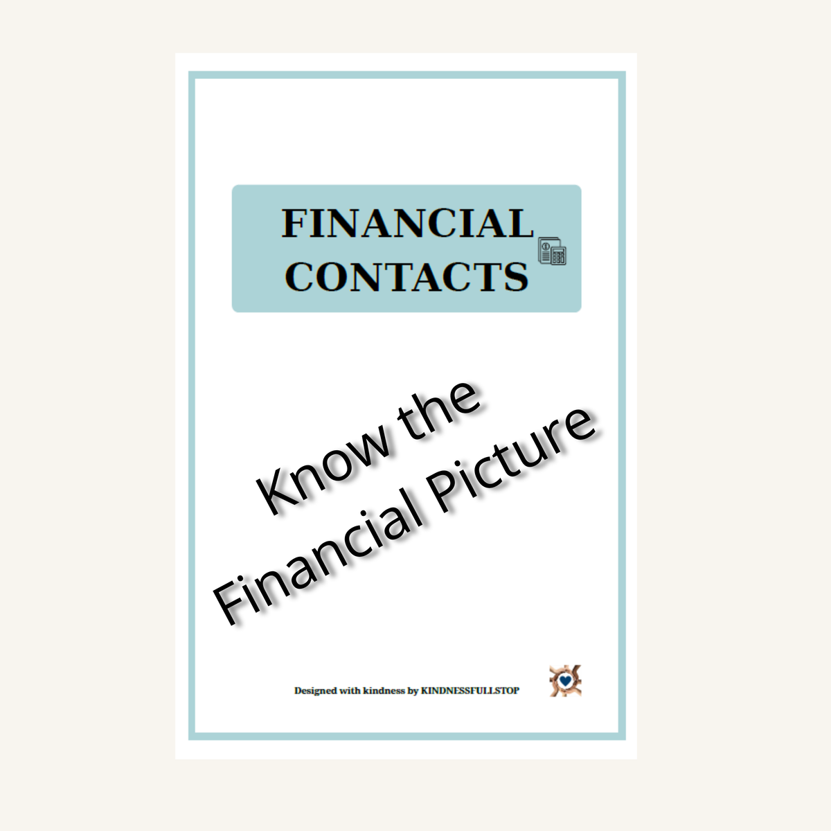 Financial Contacts Log | Banking, Advisor & Tax Contacts