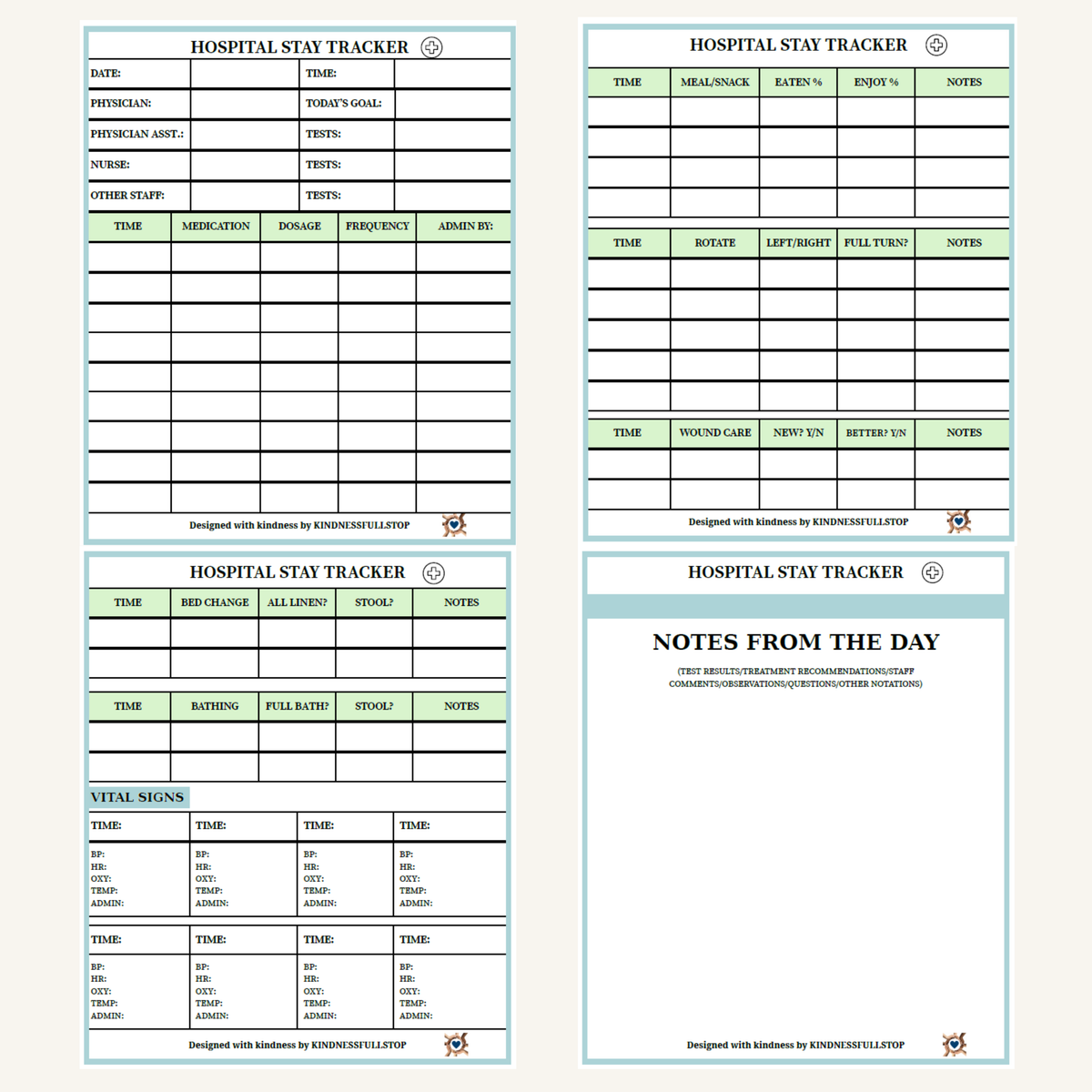 Hospital Stay Tracker | Patient Care & Daily Notes Log