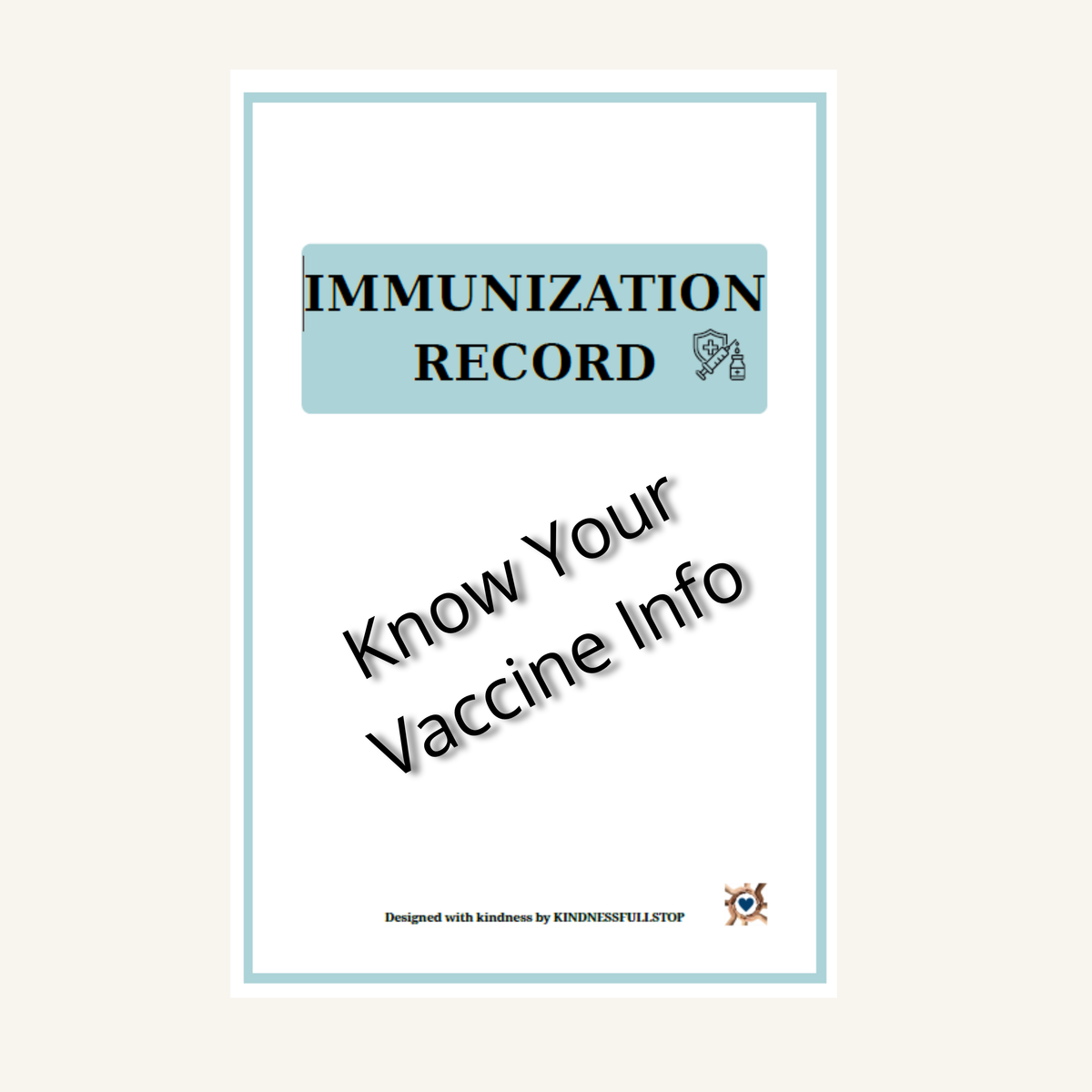 Immunization Record Printable | Vaccine & Vaccination History Tracker