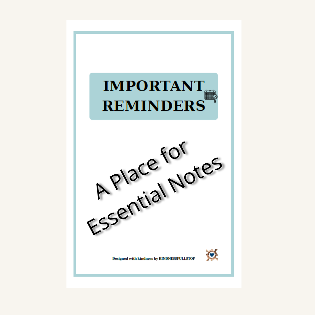 Important Reminders | Caregiver To-Do & Task List