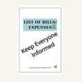 Bills & Expenses Tracker | Monthly Expense & Payment Log