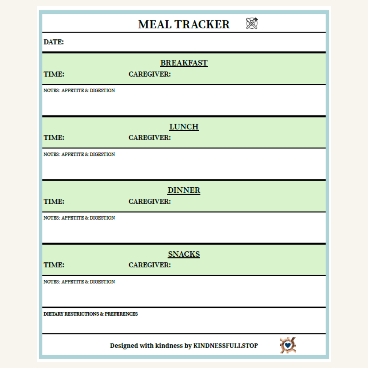 Meal Tracker | Daily Food & Nutrition Log
