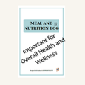 Daily Meal & Nutrition Log | Food, Hydration & Appetite Tracker