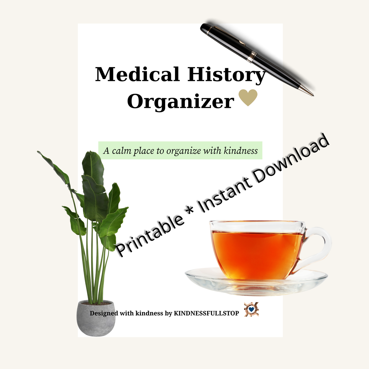 Medical History Organizer Printable | Patient Health Record Binder