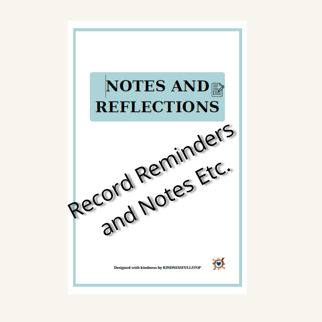 Caregiver Notes & Reflections Journal | Daily Reflection & Support