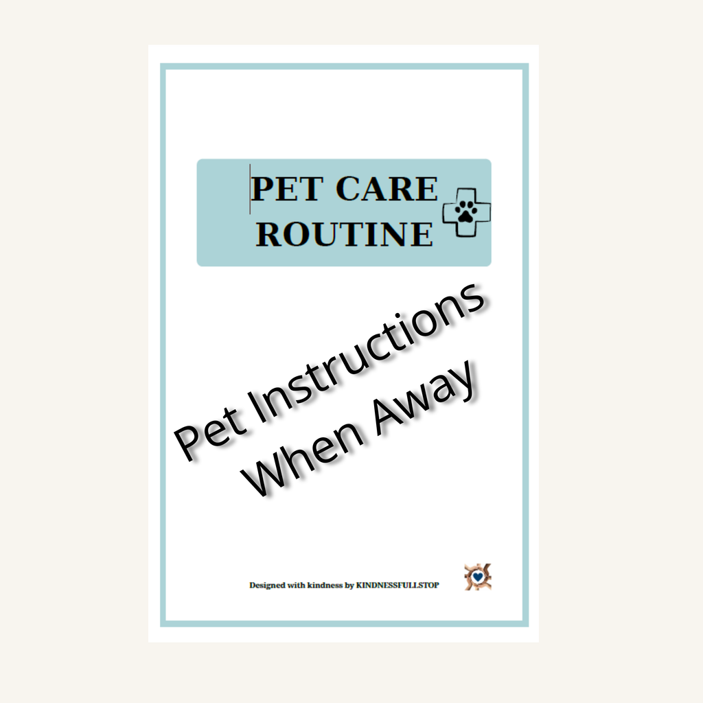 Pet Care Routine Tracker | Daily Feeding, Medication & Walk Schedule