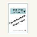 Pet Care Routine Tracker | Daily Feeding, Medication & Walk Schedule