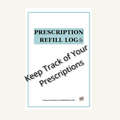 Prescription Refill Log Printable | Medication Refill Tracker
