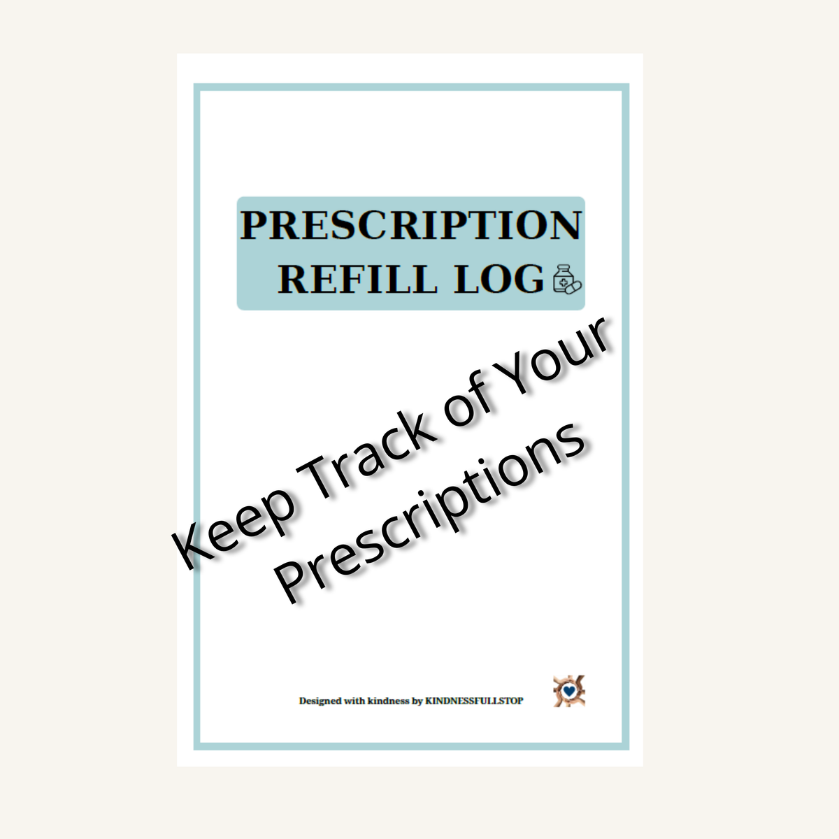 Prescription Refill Log Printable | Medication Refill Tracker
