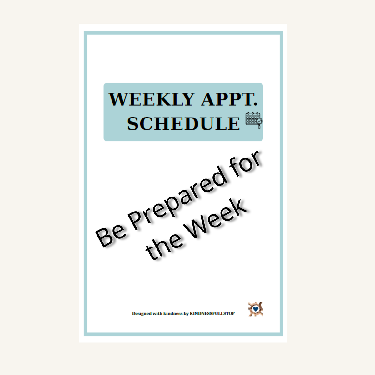 Weekly Appointment Planner | Caregiver & Medical Schedule
