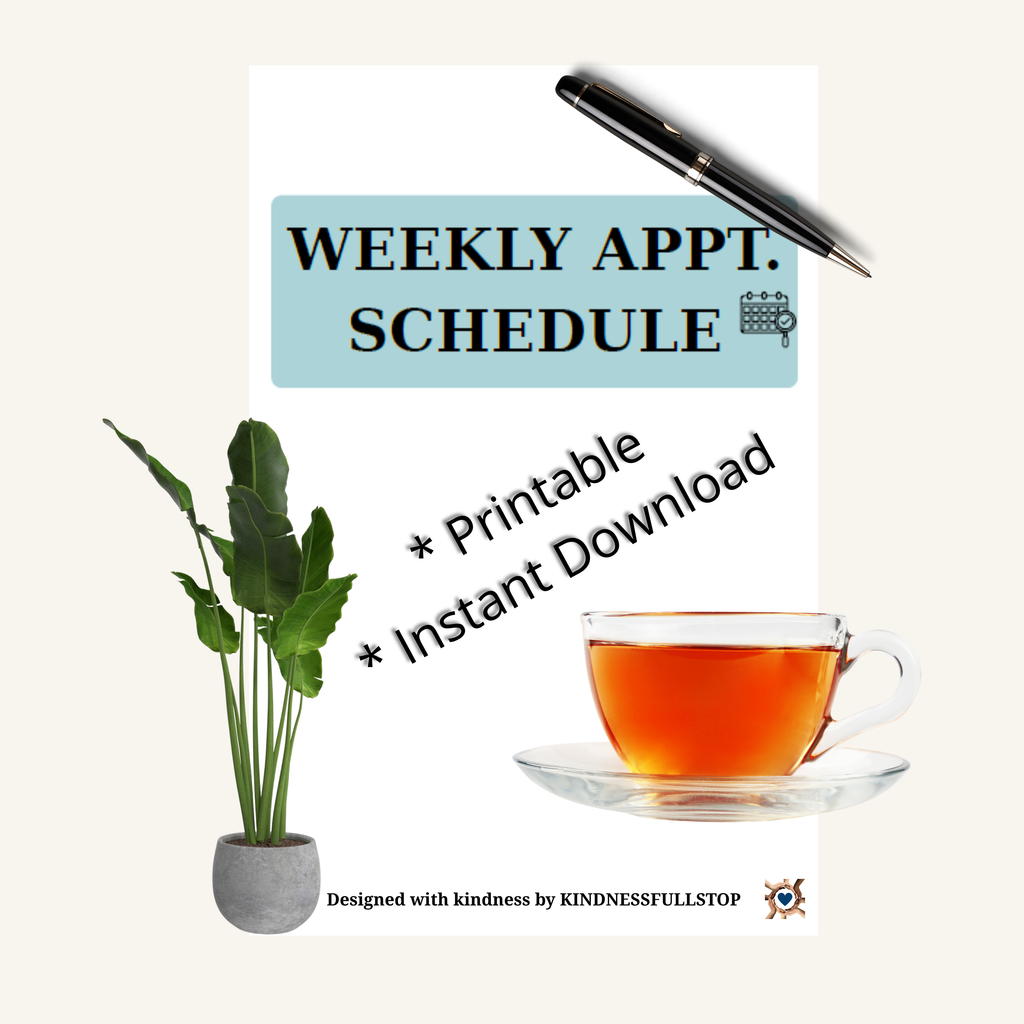 Weekly Appointment Planner | Caregiver & Medical Schedule