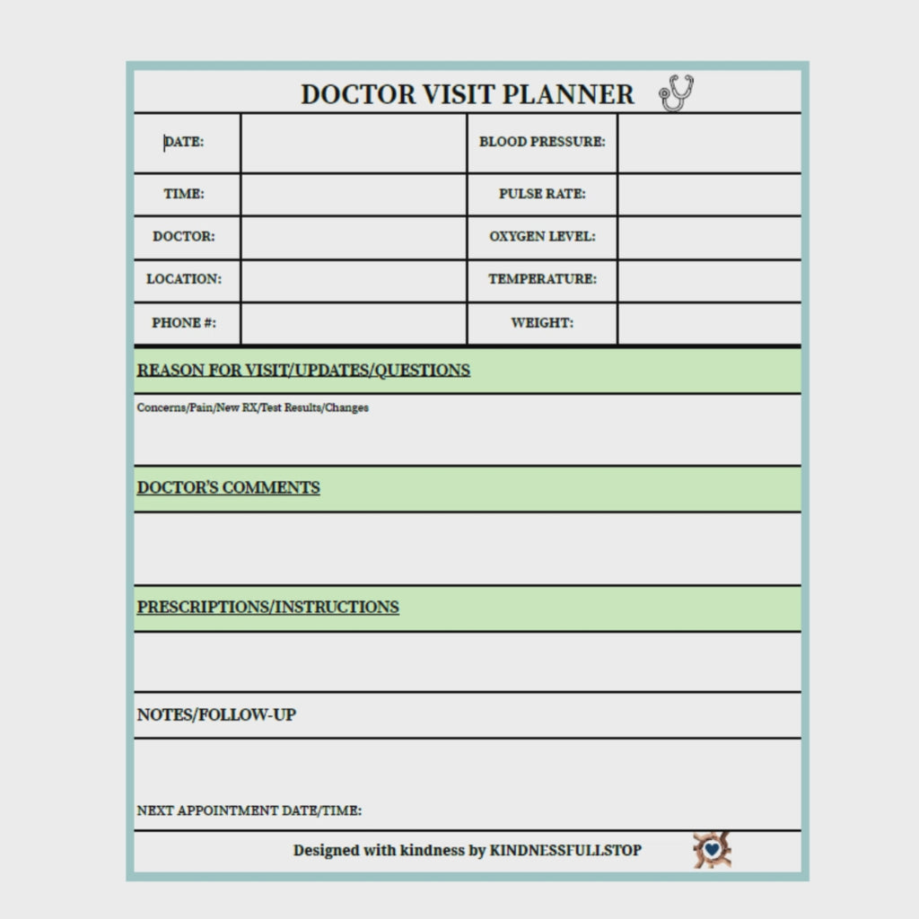 Doctor Appointment Planner | Medical Visit & Care Organizer